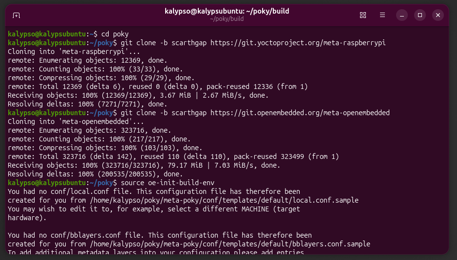screenshot from linux's terminal showing the output of the commands listed in step two.